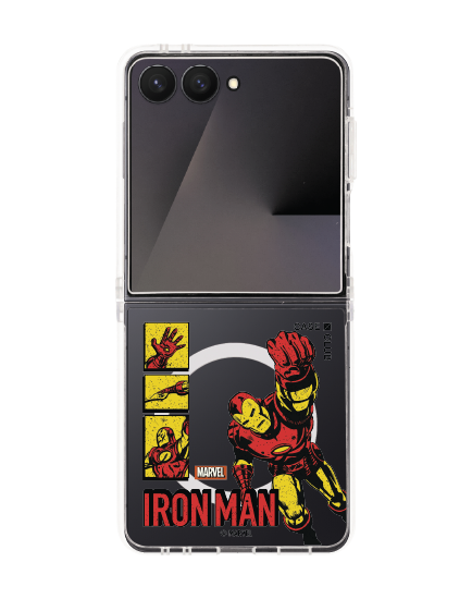 samsung galaxy z flip 7 clear magsafe marvel iron man comic