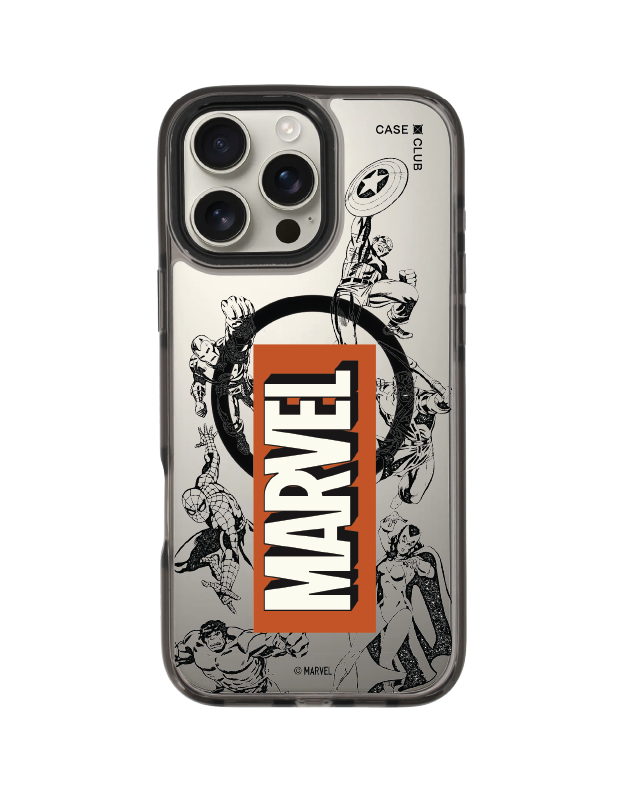 iPhone 16 Pro Max Clear Black MagSafe Marvel Mix Character