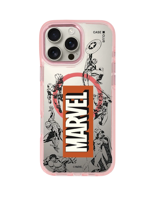 iphone 16 pro max clear pink magsafe marvel รวมฮีโร่ในตำนานมาร์เวล