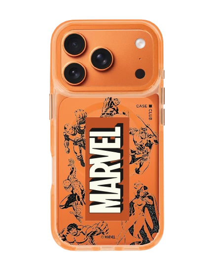iphone 17 pro clear orange magsafe marvel mix character