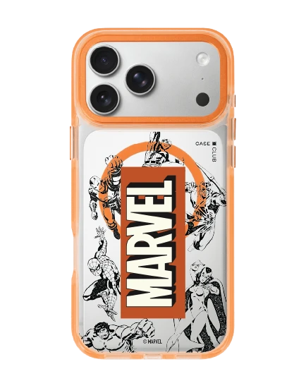 iphone 17 pro max clear orange magsafe marvel mix character