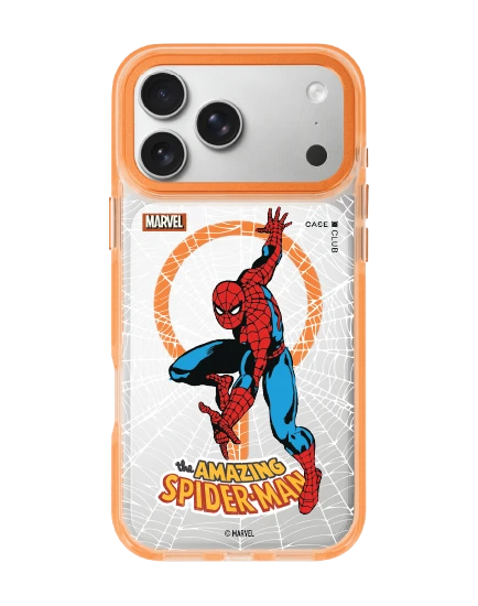iphone 17 pro max clear orange magsafe marvel the amazing spiderman