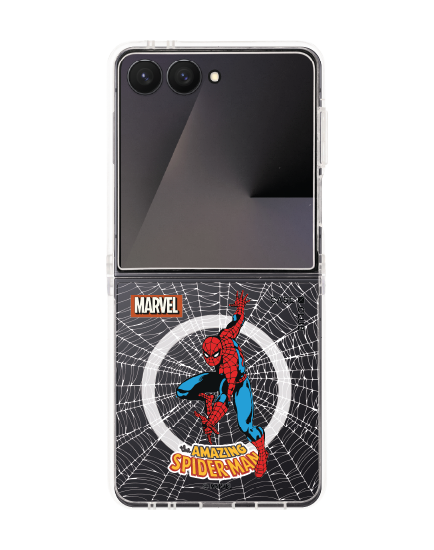 samsung galaxy z flip 7 clear magsafe marvel the amazing spiderman