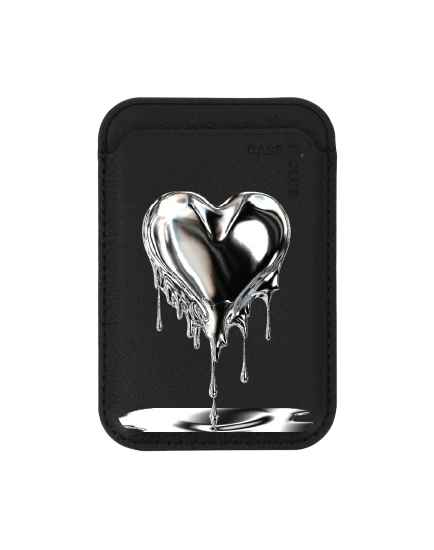 black wallet magsafe melting heart