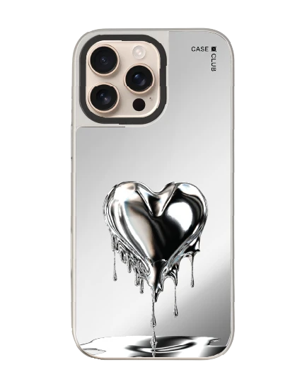 iphone 16 pro max mirror case magsafe melting heart