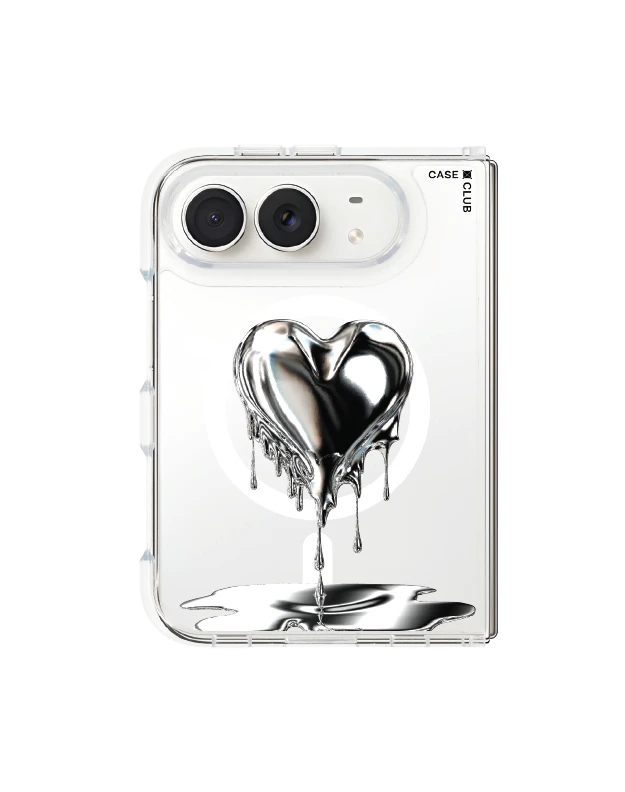 iphone duo clear magsafe melting heart