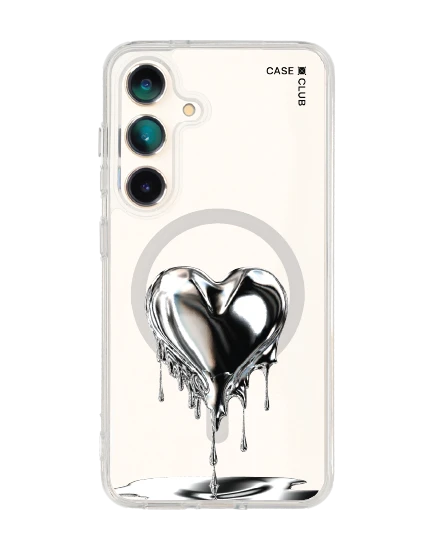 เคสใส samsung galaxy s25 magsafe หัวใจโครเมียม
