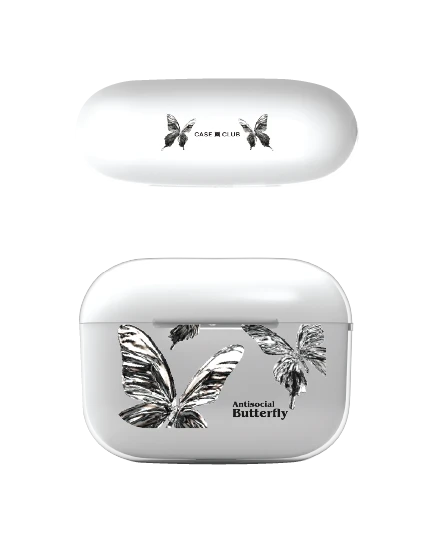 เคสใส airpods pro 3 ผีเสื้อเมทัลลิก