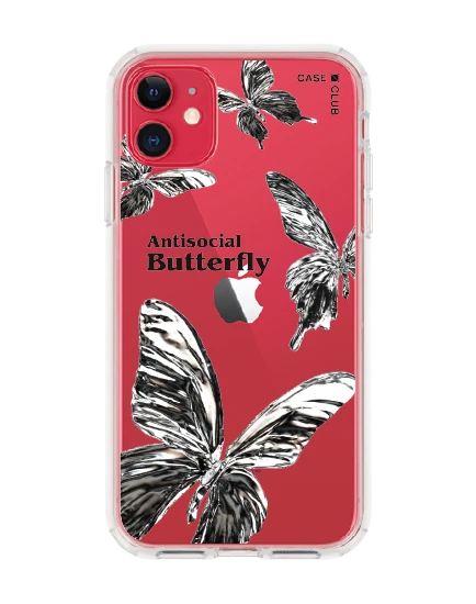 เคสใส iphone 11 ผีเสื้อเมทัลลิก