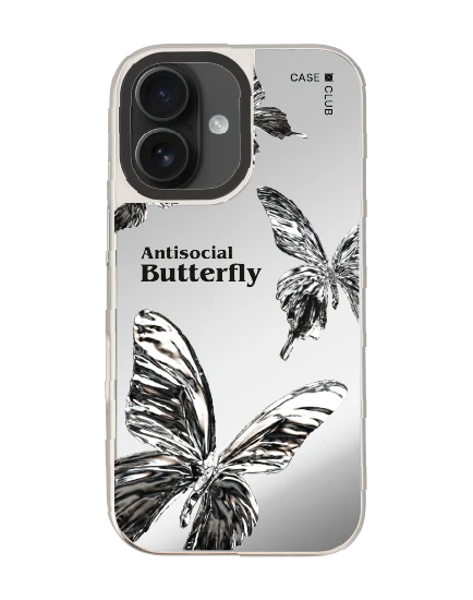 iphone 16 mirror case magsafe metallic butterfly