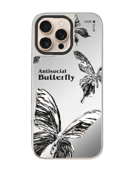 iphone 16 pro max mirror case magsafe metallic butterfly
