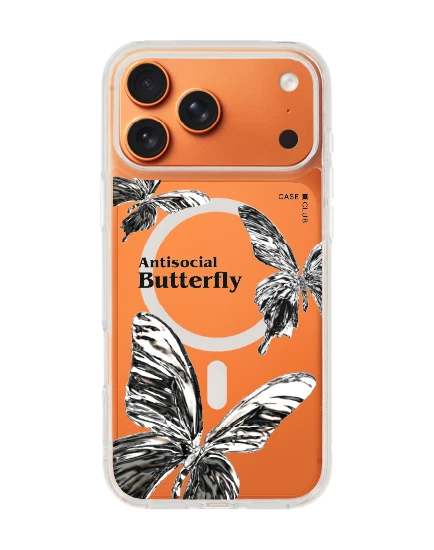 iphone 17 pro max clear magsafe metallic butterfly