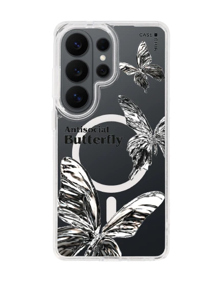 เคสใส samsung galaxy s26 ultra clear magsafe ผีเสื้อเมทัลลิก