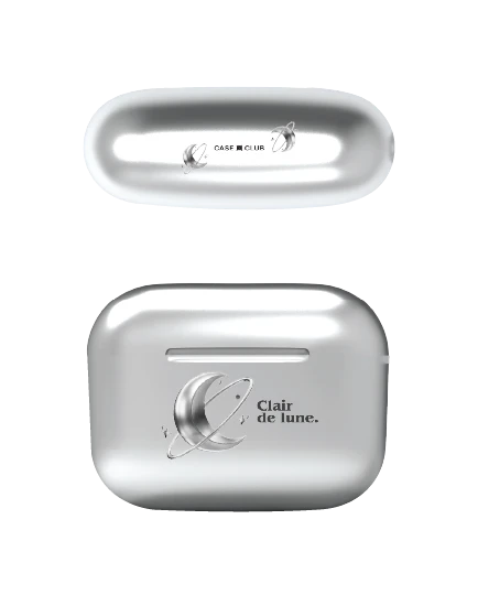 เคสสีเงิน airpods pro 3 ดวงจันทร์เมทัลลิก