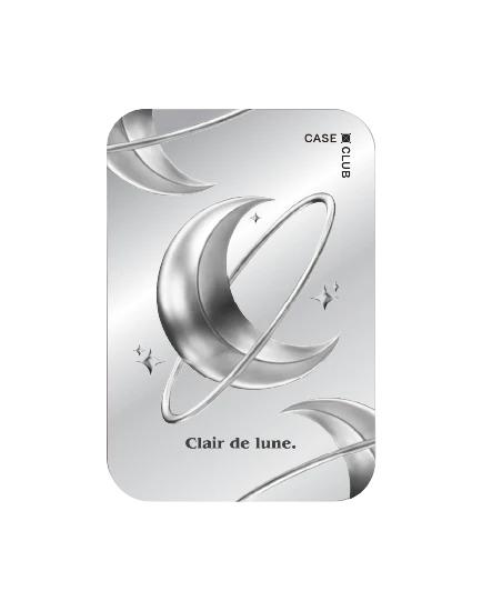 magnetic mirror cardholder stand metallic moon