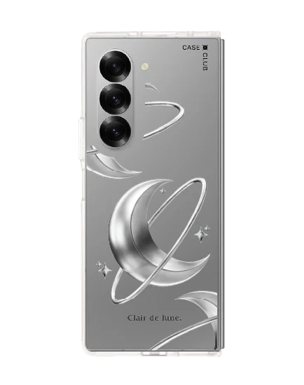 samsung galaxy z fold 6 clear case metallic moon
