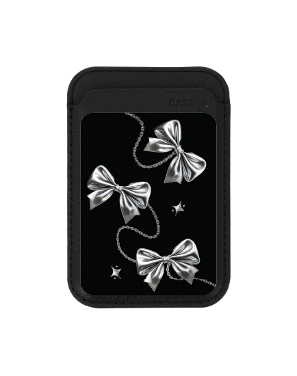 black wallet magsafe metallic ribbon