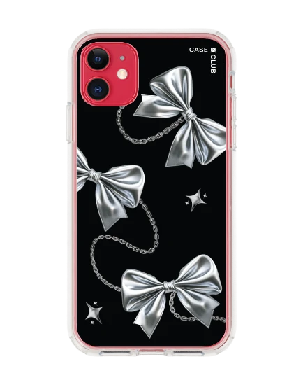 iphone 11 clear case metallic ribbon