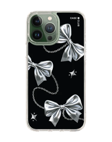 เคสใส iphone 13 pro max โบว์ริบบิ้นเมทัลลิก