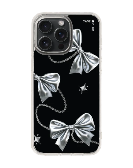 เคสใส iphone 15 pro max magsafe โบว์ริบบิ้นเมทัลลิก