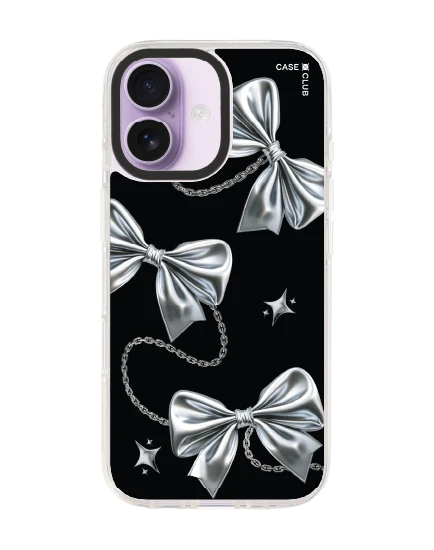 เคสใส iphone 17 clear case magsafe shield โบว์ริบบิ้นเมทัลลิก