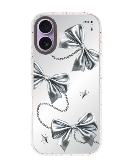 เคสกระจกใส iphone 17 mirror magsafe โบว์ริบบิ้นเมทัลลิก