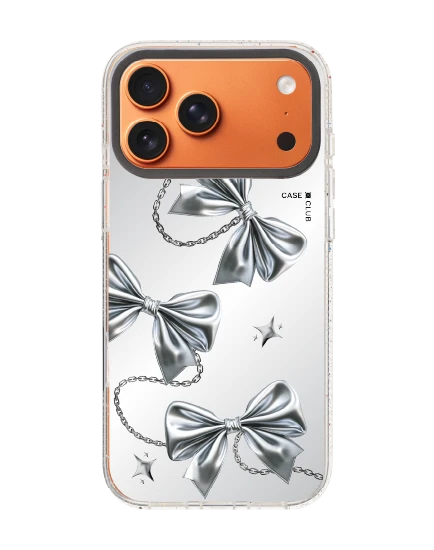 เคสกระจกใส iphone 17 pro max mirror magsafe โบว์ริบบิ้นเมทัลลิก