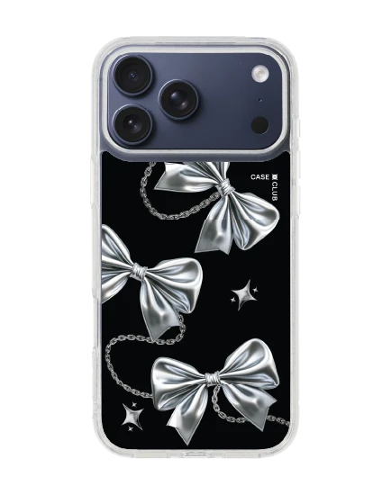เคสใส iphone 17 pro max โบว์ริบบิ้นเมทัลลิก