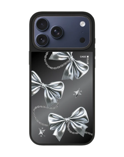 เคสกระจก iphone 17 pro max matte magsafe โบว์ริบบิ้นเมทัลลิก