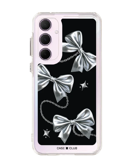 samsung galaxy a55 clear case metallic ribbon