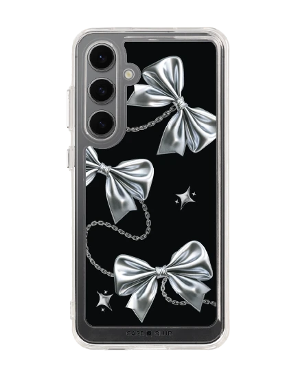 samsung galaxy s24 fe clear case metallic ribbon