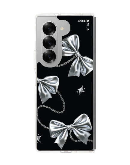 samsung galaxy z fold 6 clear case metallic ribbon