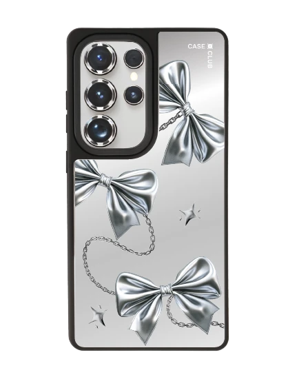 เคสกระจก samsung s25 ultra matte magsafe โบว์ริบบิ้นเมทัลลิก