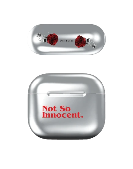 เคสสีเงิน airpods รุ่น 3 กุหลาบแดงเมทัลลิก