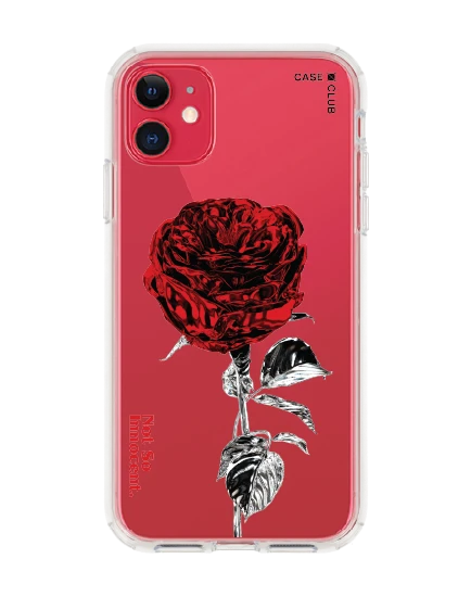 iphone 11 clear case metallic rose