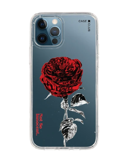 iphone 12/12 pro clear case metallic rose