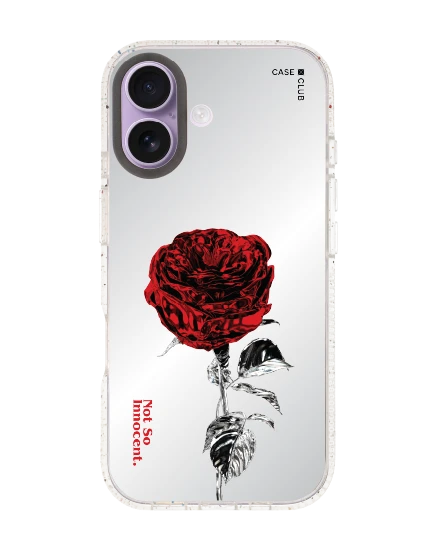 เคสกระจกใส iphone 17 mirror magsafe กุหลาบแดงเมทัลลิก