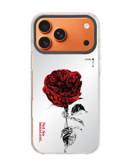 เคสกระจกใส iphone 17 pro max mirror magsafe กุหลาบแดงเมทัลลิก