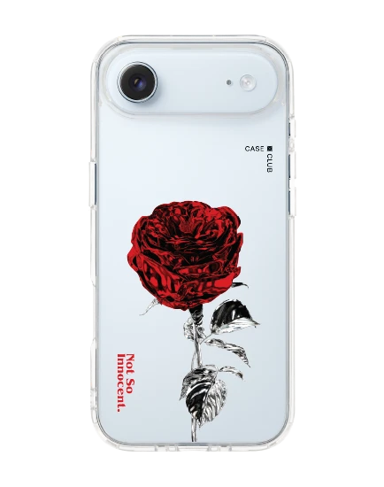 เคสใส iphone air กุหลาบแดงเมทัลลิก