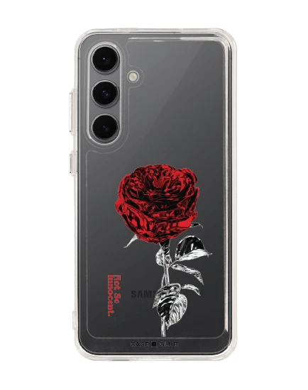 samsung galaxy s24 fe clear case metallic rose