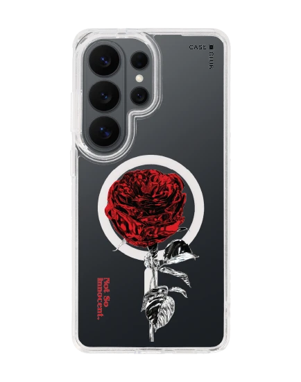 เคสใส samsung galaxy s26 ultra clear magsafe กุหลาบแดงเมทัลลิก