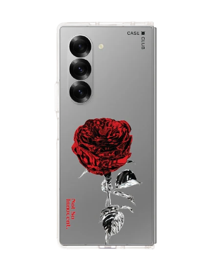 samsung galaxy z fold 6 clear case metallic rose