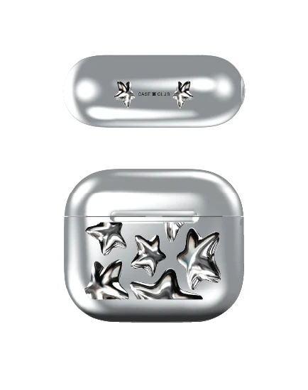 เคสสีเงิน airpods รุ่น 3 ดาวเงินเมทัลลิก