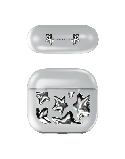 airpods 4 clear case metallic star