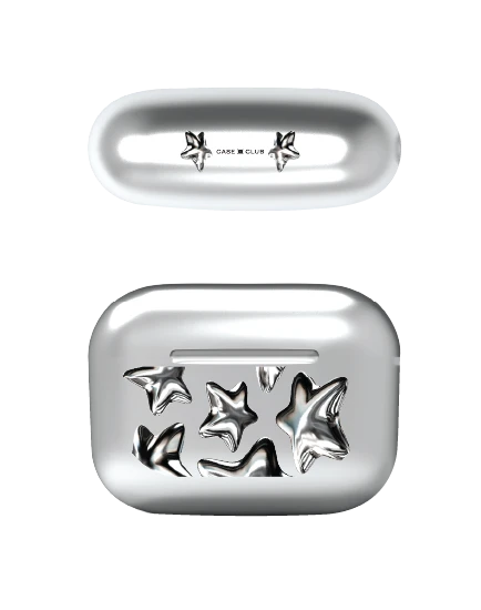 airpods pro 2 silver case metallic star