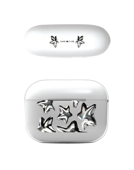 airpods pro 3 clear case metallic star