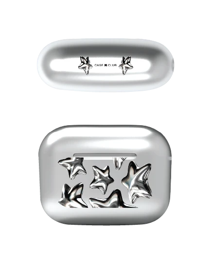 airpods pro 3 silver case metallic star