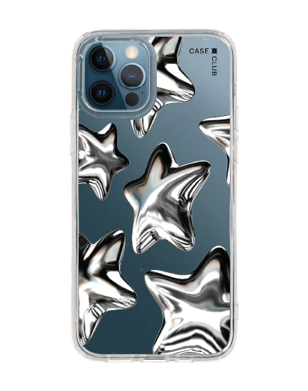 iphone 12/12 pro clear case metallic star
