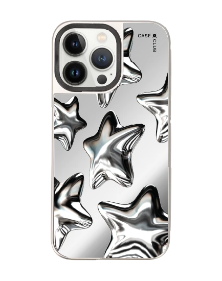 เคสกระจก iphone 14 pro max magsafe ดาวเงินเมทัลลิก