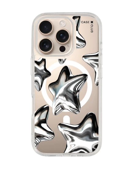 iphone 16 pro clear case magsafe metallic star